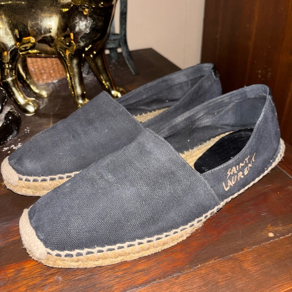 Saint Laurent Black Loafers Slip-Ons - Picture 1 of 6